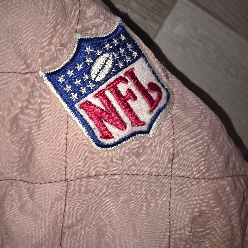 Vtg Starter Washington Redskins Hooded Puffer Jacket Burgundy Gold 90s XL - Picture 11 of 15